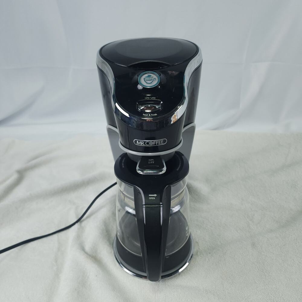 Mr. Coffee Café Latte Maker with Automatic Milk Frother Black & Silver
